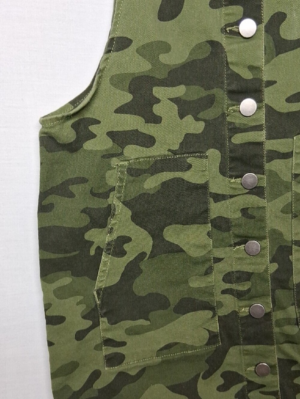 Tinseltown Olive Green Camo Overall Dress - Picture 5 of 8